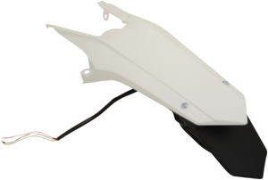 Enduro Rear Fender - with Light - White - Lutzka's Garage