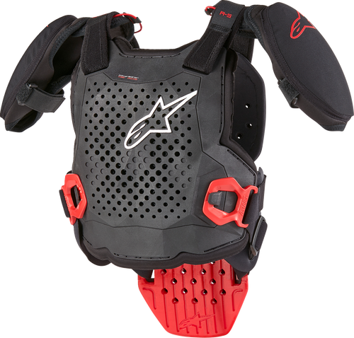 Youth A5 S v2 Chest Guard - Black/White/Red - S/M - Lutzka's Garage