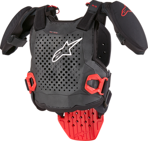 Youth A5 S v2 Chest Guard - Black/White/Red - S/M - Lutzka's Garage