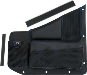 Kaliber Side Organizer - Driver and Passenger - Black w/ Blue Stitching