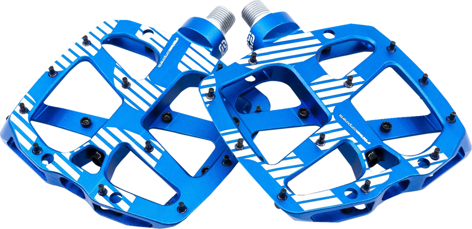 Plus Pedals - Flat - Aluminum - Blue - Lutzka's Garage