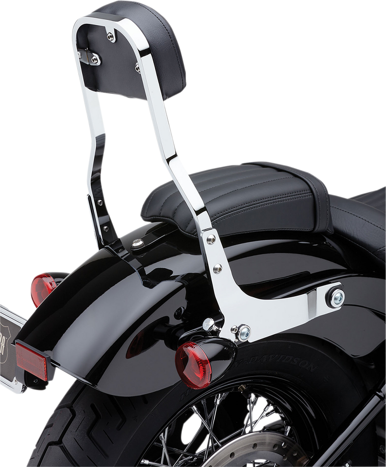 Backrest Kit - 14" - Chrome - Sportster - Lutzka's Garage