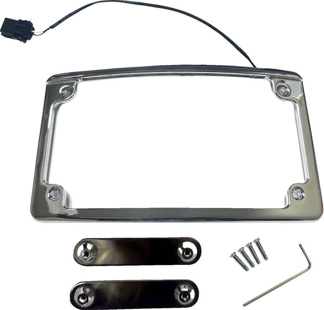 Lighted License Plate Frame - Chrome - Lutzka's Garage