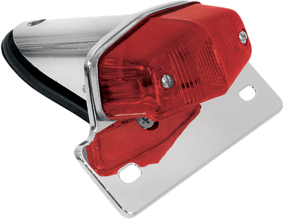 Taillight - Chrome Bracket - Red Lens - Lutzka's Garage