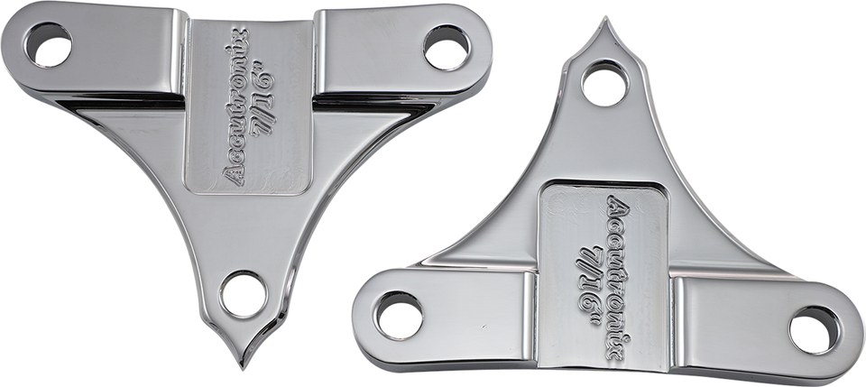 Hot Legs/Bagger Legs Fender Spacers - Chrome - 0.4375" Spacer - For 6-3/8" Width Fender - Lutzka's Garage