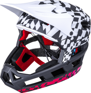 DH Invader Helmet - LTD Glitch - Matte Black/White/Red - XS-M