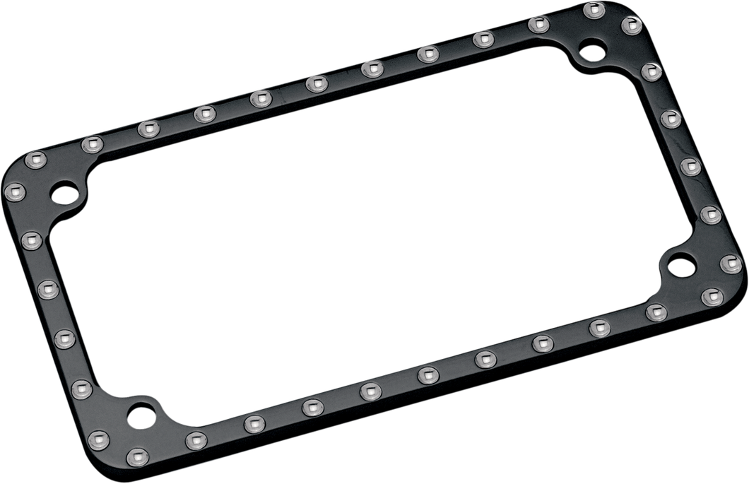 License Plate Frame - Machined Diamond-Edge - Black - Lutzka's Garage