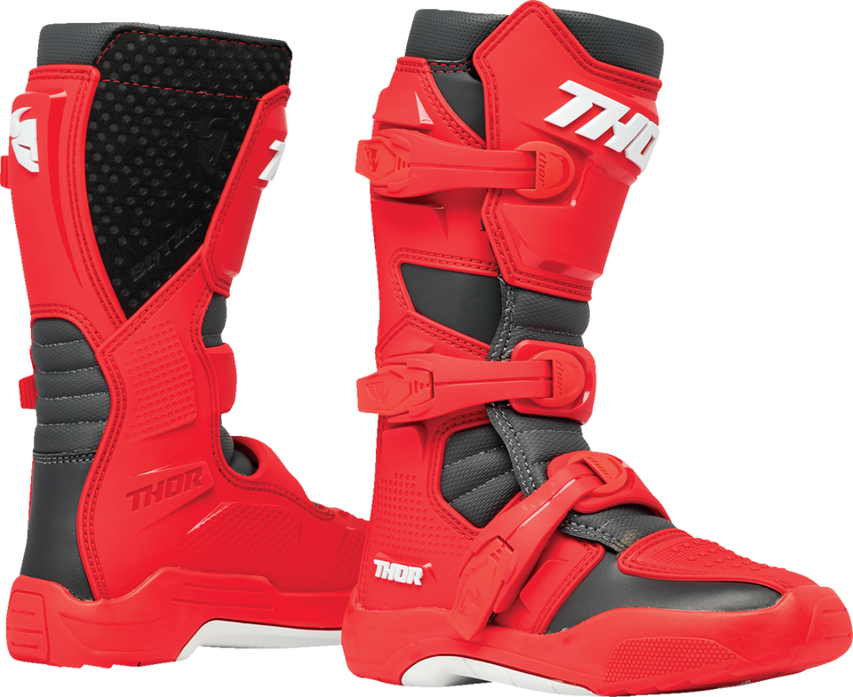 Youth Blitz XR Boots - Red/Charcoal - Size 1 - Lutzka's Garage