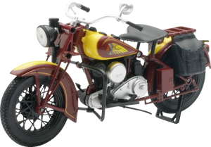 1934 Indian Sport Scout - 1:12 Scale - Red/Yellow - Lutzka's Garage