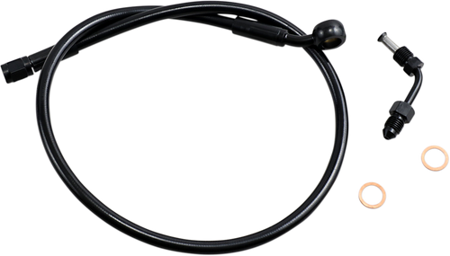 Brake Line - Upper with Adapter - Black - Lutzka's Garage