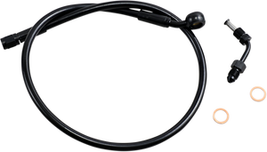 Brake Line - Upper with Adapter - Black - Lutzka's Garage