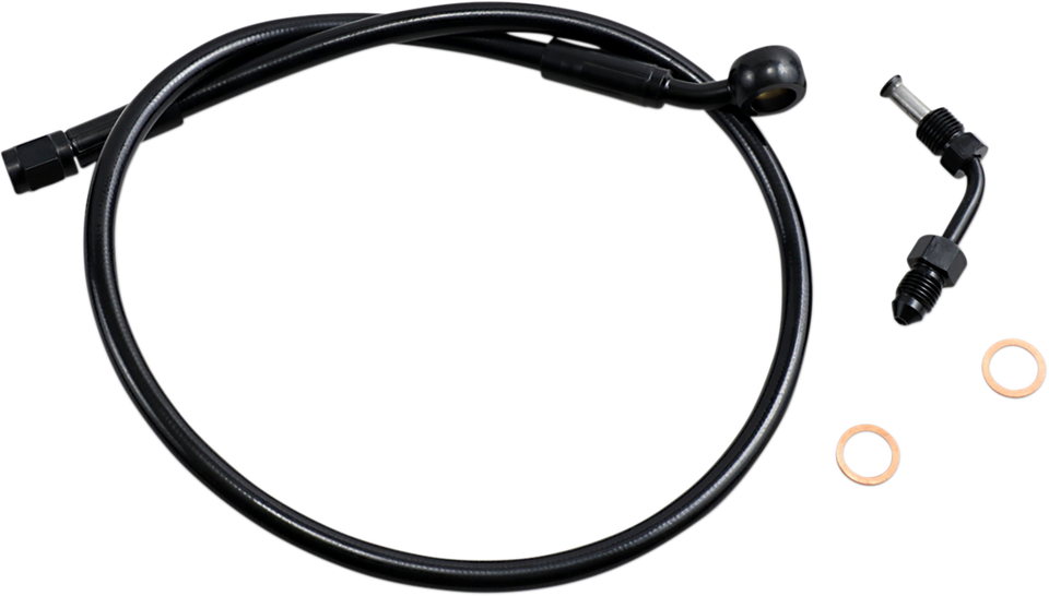 Brake Line - Upper with Adapter - Black - Lutzka's Garage