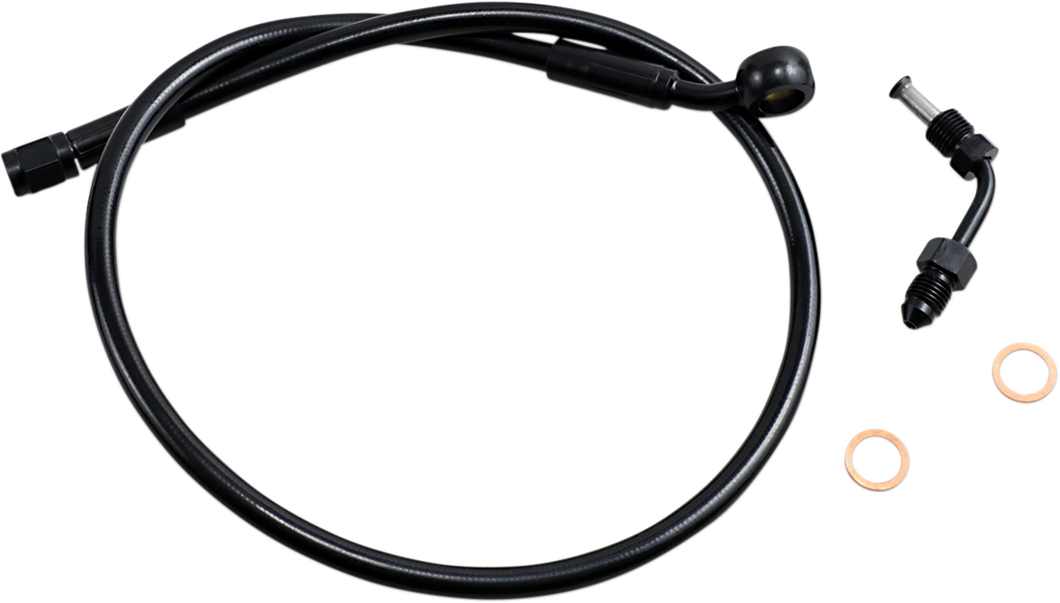 Brake Line - Upper with Adapter - Black - Lutzka's Garage