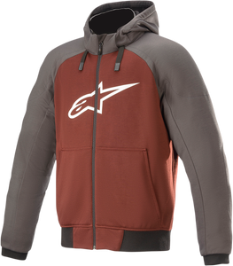 Chrome Hoodie - Gray/Burnt Orange - Small - Lutzka's Garage