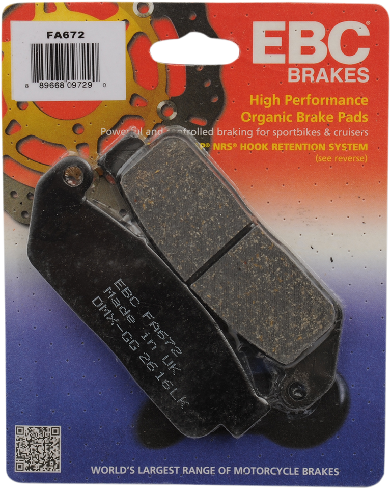 Organic Brake Pads - Scout - FA672