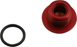 Aluminum Oil Filler Plug - Red - Honda/Kawasaki/Suzuki/Yamaha - Lutzka's Garage