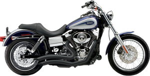 Speedster Swept Short Exhaust - Black - 12-17 Dyna - Lutzka's Garage