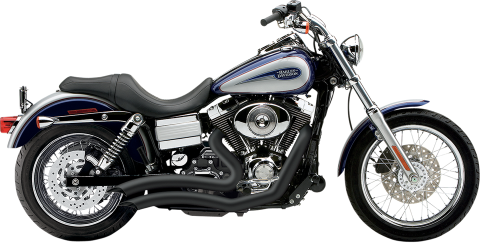 Speedster Swept Short Exhaust - Black - 12-17 Dyna - Lutzka's Garage