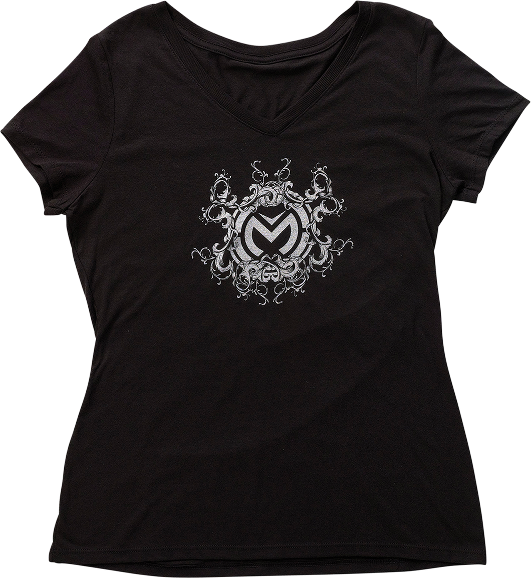 Womens Filigree T-Shirt - Black - Small - Lutzka's Garage