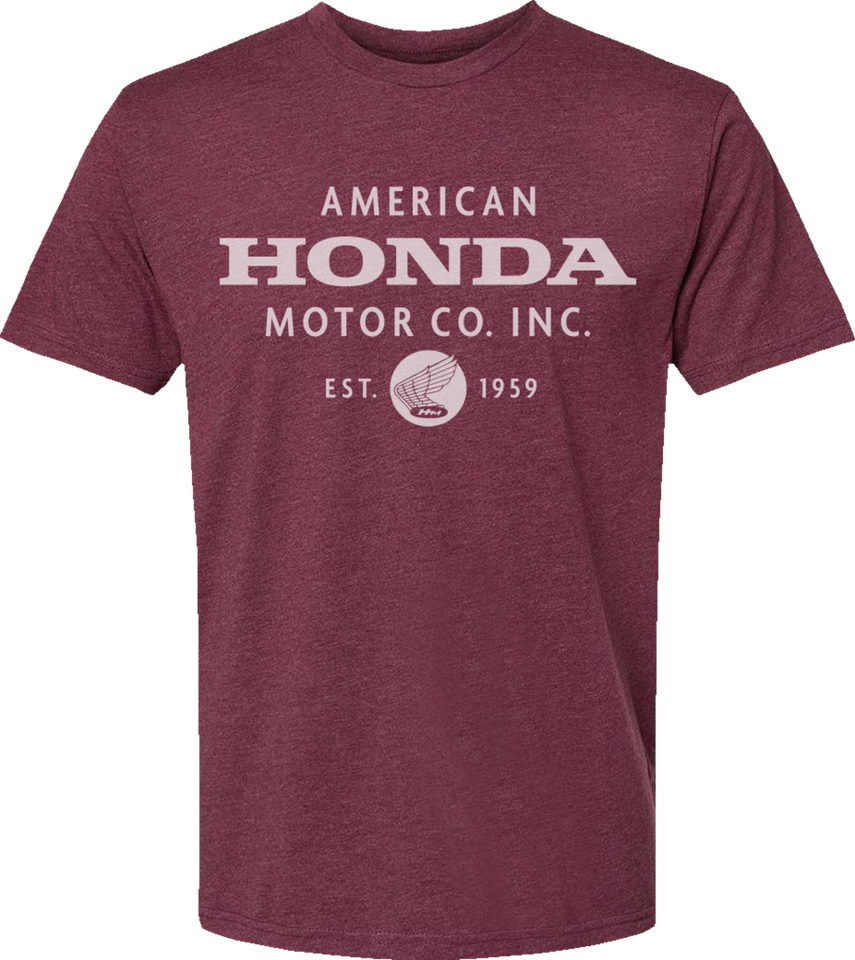 Honda Motor Company T-Shirt - Maroon - Small - Lutzka's Garage