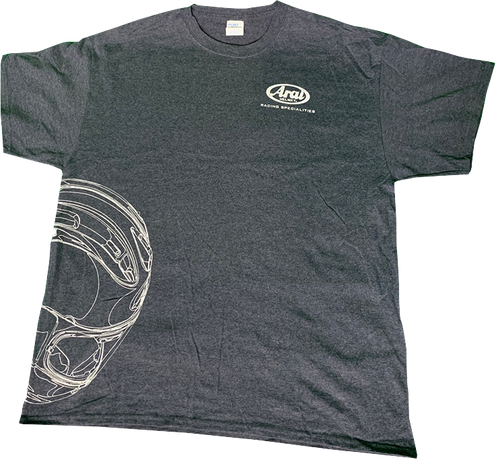 Arai Helmet T-Shirt - Dark Heather Gray - Large - Lutzka's Garage