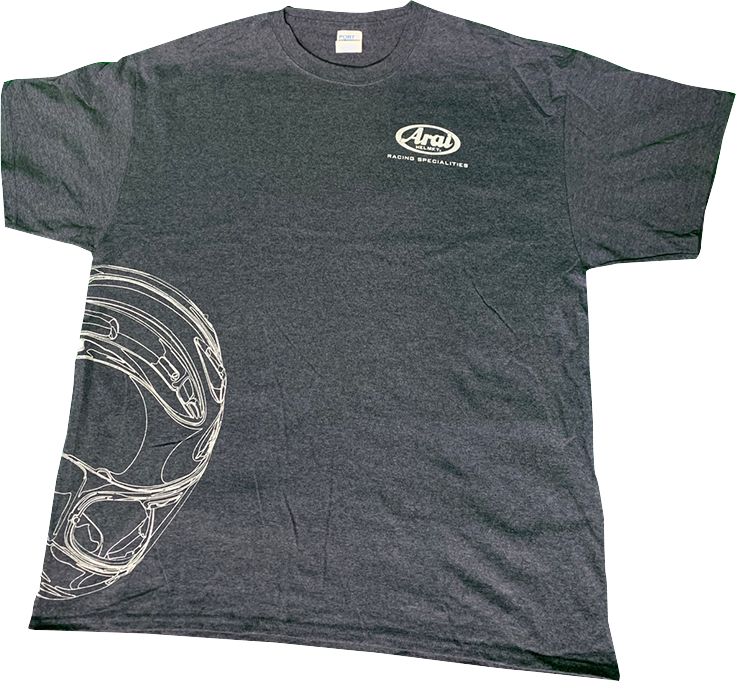 Arai Helmet T-Shirt - Dark Heather Gray - Large - Lutzka's Garage