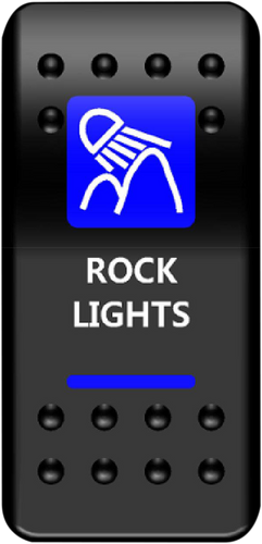 Rocker Switch - Rock Lights - Blue - Lutzka's Garage