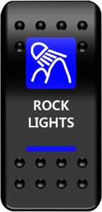 Rocker Switch - Rock Lights - Blue - Lutzka's Garage