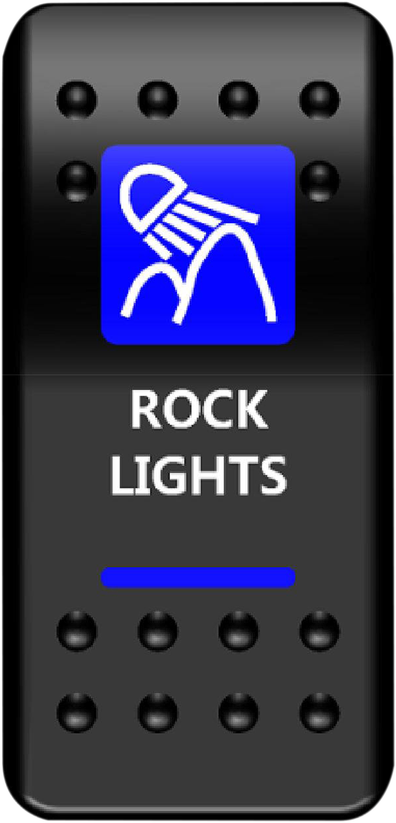 Rocker Switch - Rock Lights - Blue - Lutzka's Garage