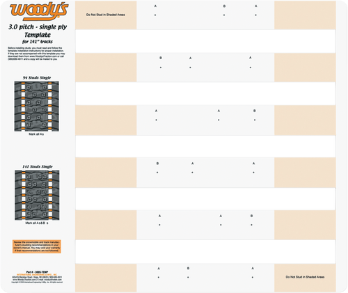 Studding Template - Track - 141