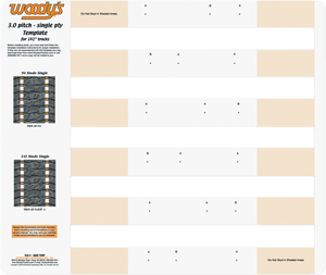 Studding Template - Track - 141" - 3" Pitch