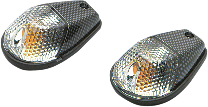 Flush Mount Marker Lights - Carbon/Clear