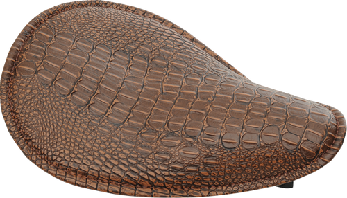 Seat - Spring Solo - Low-Profile - Small - Faux Alligator/Brown Stitching - Lutzka's Garage