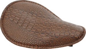 Seat - Spring Solo - Low-Profile - Small - Faux Alligator/Brown Stitching - Lutzka's Garage