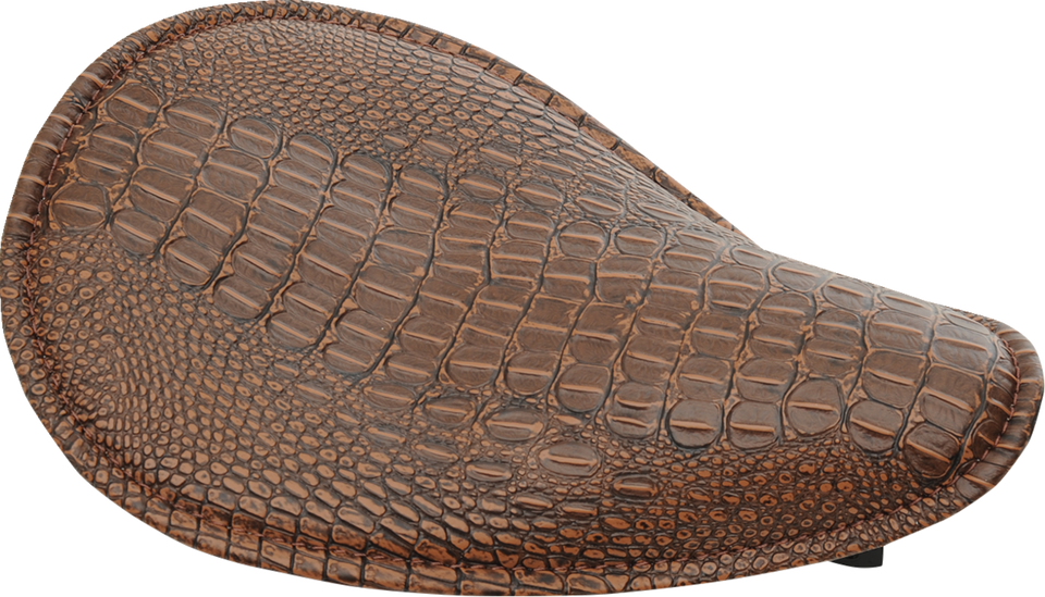 Seat - Spring Solo - Low-Profile - Small - Faux Alligator/Brown Stitching - Lutzka's Garage