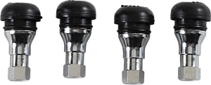 Valve Stem - Push-In - Chrome/Black - Lutzka's Garage