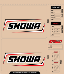 Showa Decal Kit - Black - Lutzka's Garage