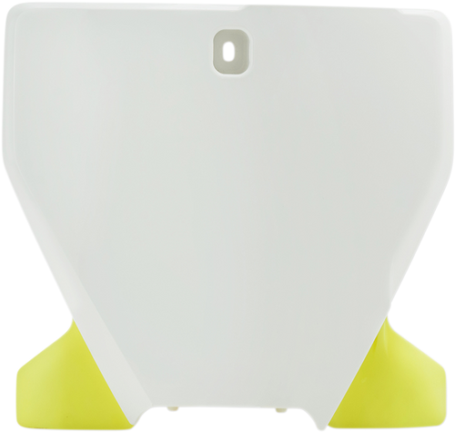 Front Number Plate - White/Yellow