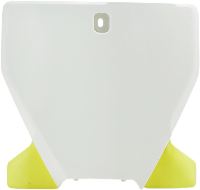 Front Number Plate - White/Yellow