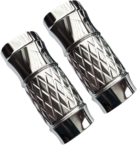 Fork Slider Covers - Platinum-Cut Chrome - Extended +2