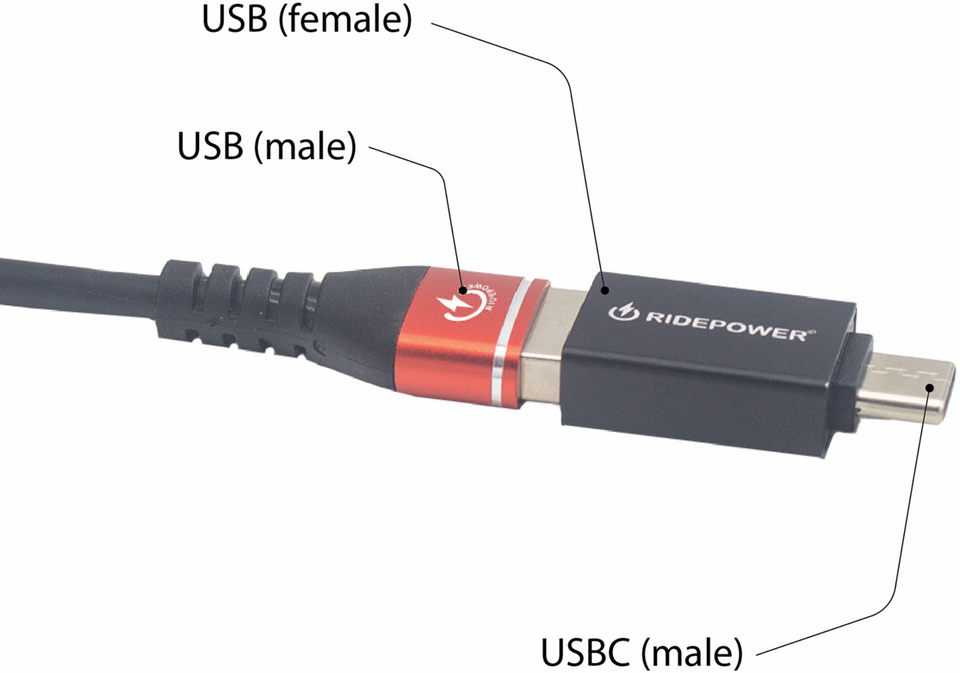 Power Adapter - Female USB to Male USB-C