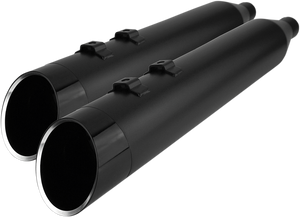 4.5" Mufflers for Touring - Black with Edge