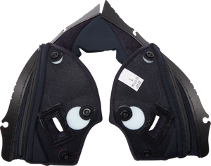 Pista GP RR Cheek Pads - Black/Red - Large - Lutzka's Garage