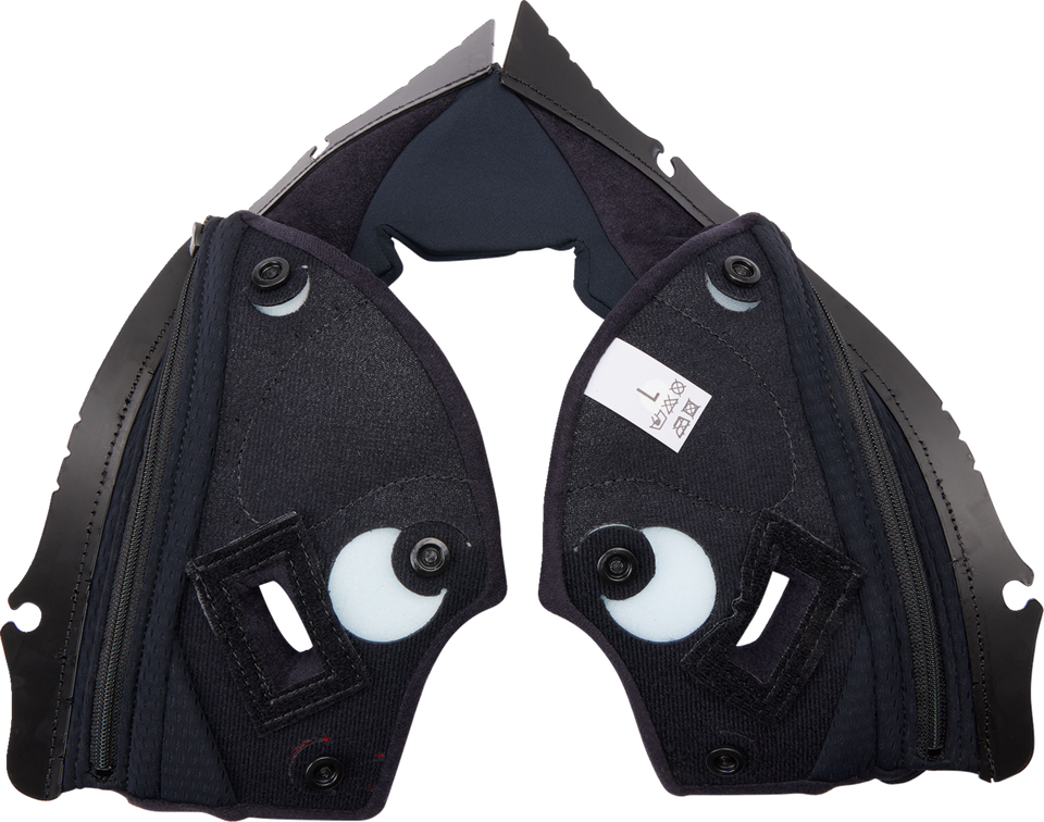 Pista GP RR Cheek Pads - Black/Red - Large - Lutzka's Garage