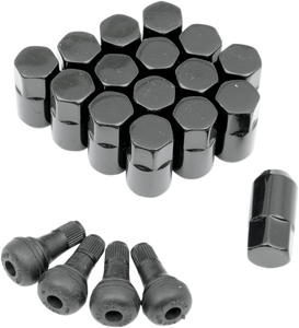 Lug Nut - 3/8"-24 - Black - Tapered - 16 Pack - Lutzka's Garage