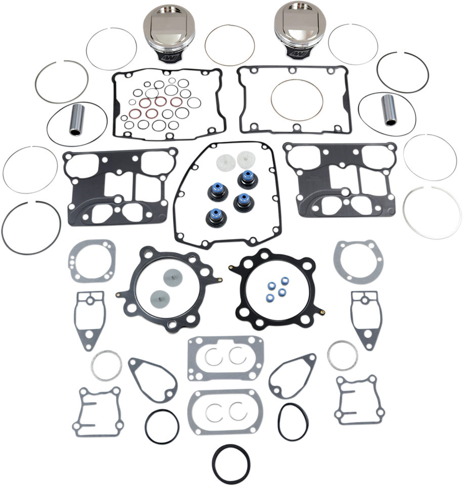 Piston Kit with Gasket - +0.020" - Twin Cam 88" Bored to 1550 cc (95 Cubic Inch)
