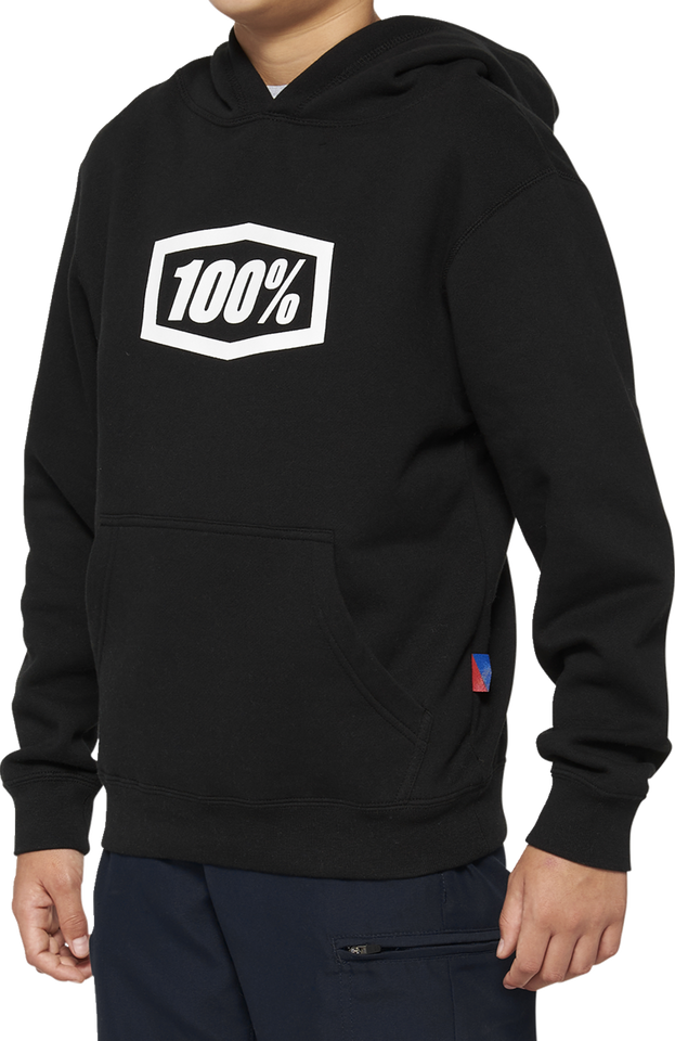 Youth Icon Hoodie - Black - Medium - Lutzka's Garage