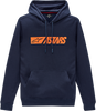 Reblaze Hoodie - Navy/Orange - Medium - Lutzka's Garage