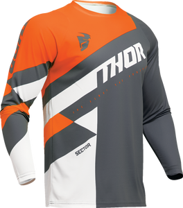 Sector Checker Jersey - Charcoal/Orange - Small - Lutzka's Garage