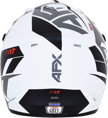 FX-17 Helmet - Aced - Matte White/White - Small - Lutzka's Garage